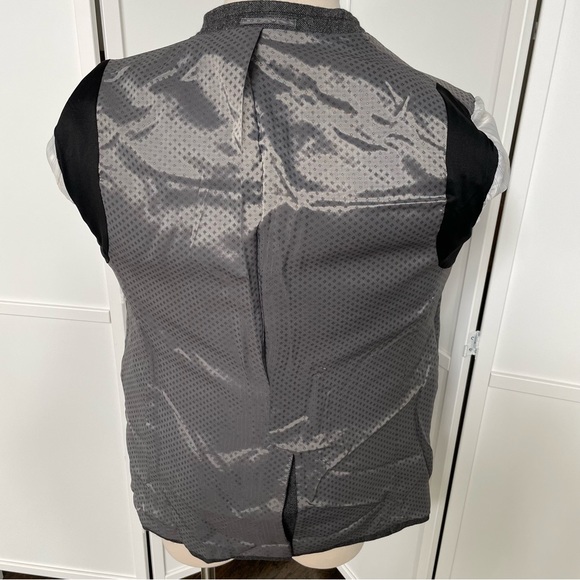 Filafil Platinum Men Gray Herringbone Blazer Wool Silk Cashmere 42R Elbow Patch - Picture 8 of 12